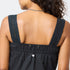 Pippa black straps blouse made of 100% cotton textured woven, front bodice lace and flounce ruffle - Cute womens tops by Kerri Rosenthal
