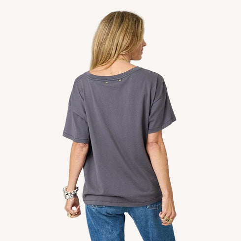 Tommy Happy Heart multicolor tee in 100% cotton - Shop women’s cute cotton tees by Kerri Rosenthal