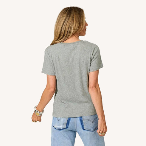 Suke imperfect heart grey tee in 100% cotton - Shop women's cute tops & tees by Kerri Rosenthal