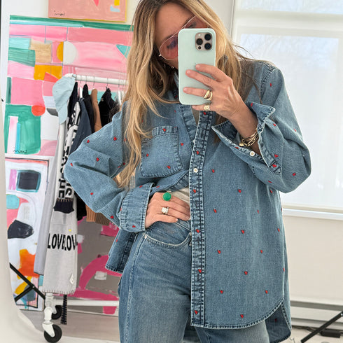 Mia Tiny Hearts Denim Shirt
