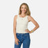 Off-white tank top in cotton blend with embroidered heart - Shop women's cute cotton tank tops by Kerri Rosenthal