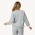 Benton Love Brigade grey sweatshirt in 100% cotton french terry by Kerri Rosenthal