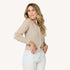 Charmed beige button-down cashmere cardi - Shop women's cute cardigans by Kerri Rosenthal