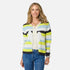 Multicolor stripe Beau-Lero cardi jacket in 100% cotton with open front and imperfect heart by Kerri Rosenthal