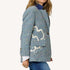 Workday Love Rises multicolor single-breasted blazer jacket in wool blend with heart elbow patches - Women's designer blazer jackets by Kerri Rosenthal