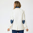 Summer cream stretch blazer womens with heart elbow patches - Shop women's casual blazer jackets by Kerri Rosenthal