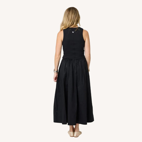 KR Tank black sleeveless dress in 100% cotton - Shop women’s cute sleeveless maxi dresses by Kerri Rosenthal