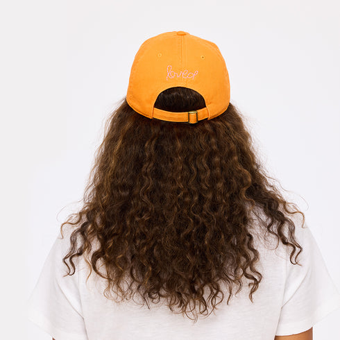 KR palm pink heart baseball hat in cotton with an adjustable strap. Shop women's cute baseball cap hats by Kerri Rosenthal.