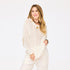 Catch open stitch white sweater in 100% cotton with heart elbows - Shop women's cute sweaters by Kerri Rosenthal