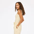 KR beige ribbed tank top in cotton-blend - Shop women's cute cotton tank tops by Kerri Rosenthal
