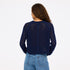 Malibu navy blue sweater in 100% cotton with a heart applique - Shop womens cute sweaters by Kerri Rosenthal