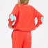 The ex-boyfriend imperfect heart red sweatshirt in 100% cotton fleece with heart elbow patches - Shop cute women’s sweatshirts by Kerri Rosenthal