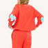 The ex-boyfriend imperfect heart red sweatshirt in 100% cotton fleece with heart elbow patches - Shop cute women’s sweatshirts by Kerri Rosenthal