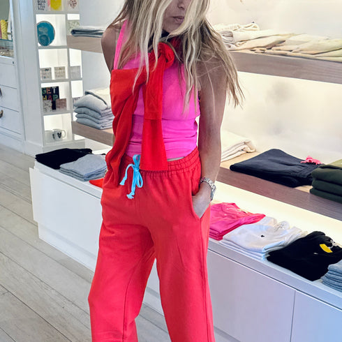 The ex-boyfriend imperfect heart red sweatshirt in 100% cotton fleece with heart elbow patches - Shop cute women’s sweatshirts by Kerri Rosenthal