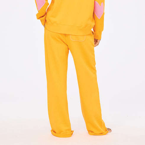 Weekend barb orange sweatpants in cotton - Shop women's cotton sweatpants by Kerri Rosenthal