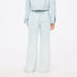 Light blue wide leg palazzo pants in 100% cotton denim - Shop cute palazzo pants for women by Kerri Rosenthal
