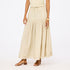 Vacance pintuck beige maxi skirt in 100% cotton - Shop women's cute maxi skirts by Kerri Rosenthal