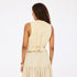 Coast sleeveless beige womens vest top in 100% cotton with a button front - Shop women's cute vest tops by Kerri Rosenthal