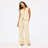 Coast sleeveless beige vest for lady in 100% cotton with a button front - Shop women's cute vest tops by Kerri Rosenthal