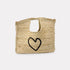 imperfect heart beige jute beach bag with wide handles - Shop women's cute jute tote bags by Kerri Rosenthal