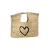 imperfect heart beige jute beach bag with wide handles - Shop women's cute jute tote bags by Kerri Rosenthal
