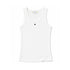 KR ribbed off white tank top in cotton blend with a tiny embroidered heart - Shop women's tank tops by Kerri Rosenthal