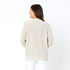 Beige Birch slouchy V-neck cardigan with cute tiny pink heart 100% cotton oversized cardi cardigans by Kerri Rosenthal