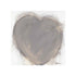 Crazy, Messy, Beautiful Life art print: a large taupe-gray heart with loose, painterly brushstrokes and a charcoal outline with drips running down, on a white canvas, shown as an unframed print