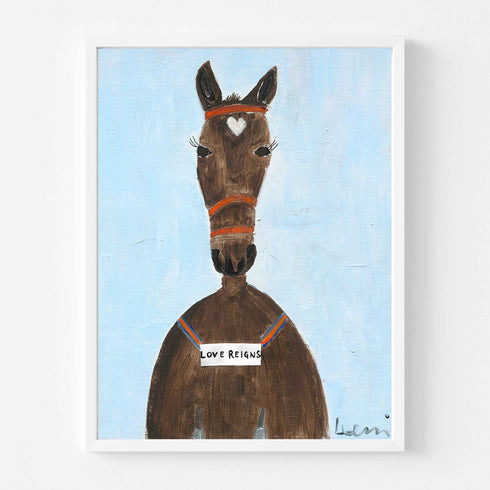 Love Reigns multicolor abstract horse wall art print - Shop unique wall artwork decor by Kerri Rosenthal