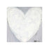 Morning My Love art print by Kerri Rosenthal: a thick, textured white heart outline filled with small scattered white heart shapes on a soft gray background, signed in the corner, shown as an unframed print