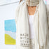 KR 100% featherweight cashmere wrap scarf natural off white - designer fashion wraps scarves by Kerri Rosenthal