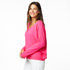 Camille V Neck 100% Cashmere Sweater hot pink - cute designer fashion sweaters - Spring 2024
