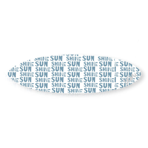 Surfboard with Sunshine word of art in Blue shade