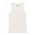 Kerri Rosenthal KR Tank in vanilla ribbed cotton with embroidered Imperfect Heart.