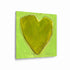 You Are My Person art print: an olive-yellow heart with a pencil outline on a bright lime-green background, with "You Are My Person" hand-written below it in pencil, printed on brushed aluminum