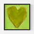 You Are My Person art print: an olive-yellow heart with a pencil outline on a bright lime-green background, with "You Are My Person" hand-written below it in pencil, in a black frame