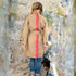 The belted, double-breasted beige trench coat is made from 100% cotton with “Sunny side up” artwork - Cute women's trench coats by Kerri Rosenthal