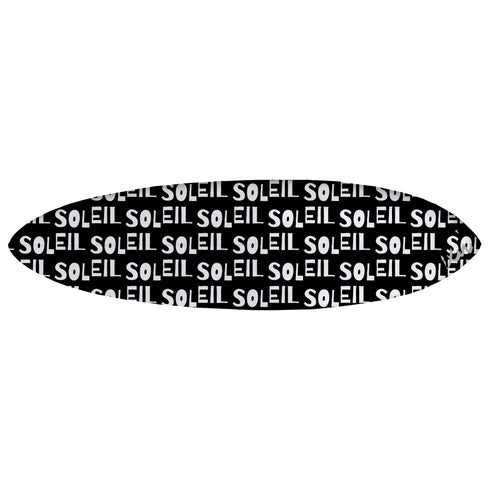 Soleil Reverse Carbon Black Surfboard by Kerri Rosenthal is a handmade, decorative surfboard designed for both surfing and modern wall display.