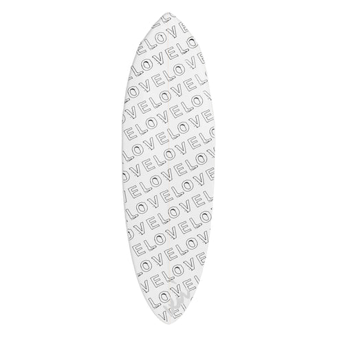 With its bold black aesthetic and expressive sketch motif, this surfboard makes a powerful visual statement in any interior space.