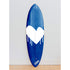 Marvelous Blue Drippy Heart surfboard by Kerri Rosenthal