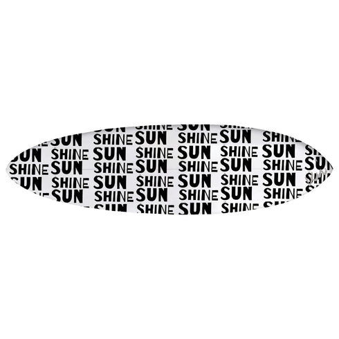 Artistic surfboard in minimalist black and white palette by kerri rosenthal