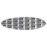 Artistic surfboard in minimalist black and white palette by kerri rosenthal