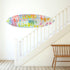 Colorful surfboard wall art for surfing and coastal home decor by Kerri Rosenthal