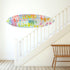 Colorful surfboard wall art for surfing and coastal home decor by Kerri Rosenthal