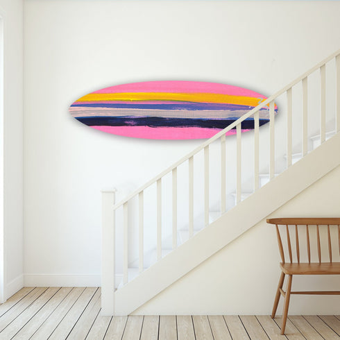 Artistic surfboard for display or surfing handmade and signed for surf or wall decor.