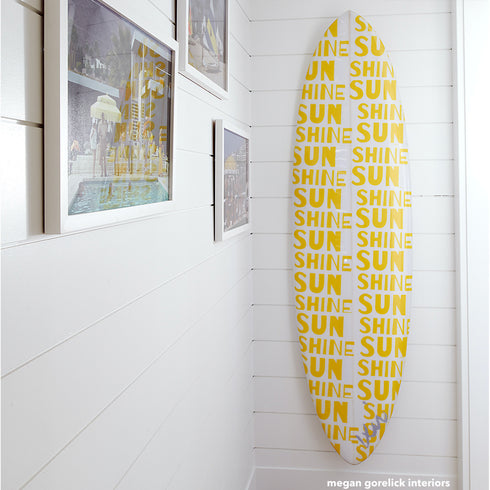 Sunshine Yellow Surfboard