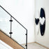 Drippy Heart Black + White Surfboard