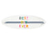 Artistic surfboard with cheerful lettering design by kerri rosenthal