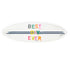 Artistic surfboard with cheerful lettering design by kerri rosenthal