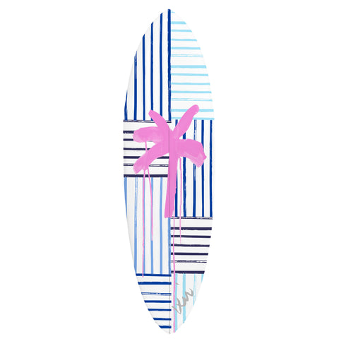 Palm art surfboard surfable or wall-mounted display by Kerri Rosenthal